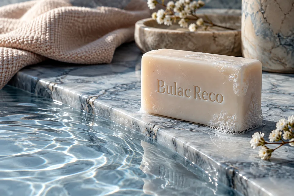 A thoughtful soap and daily-care still life